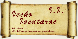Vesko Košutarac vizit kartica